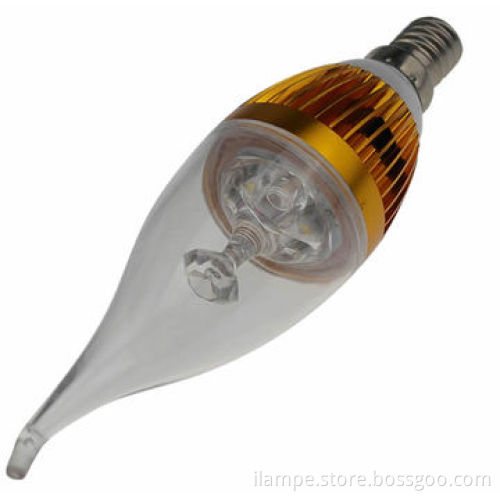 3W LED Candle Dimmable Lights with E14 Base Types, 85 to 265V AC Input Voltage